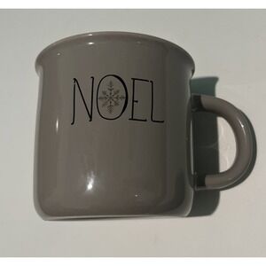 Sleigh Bell Bistro Food & Dishwasher Safe Gray Noel Mug W/ Gold Snowflake
